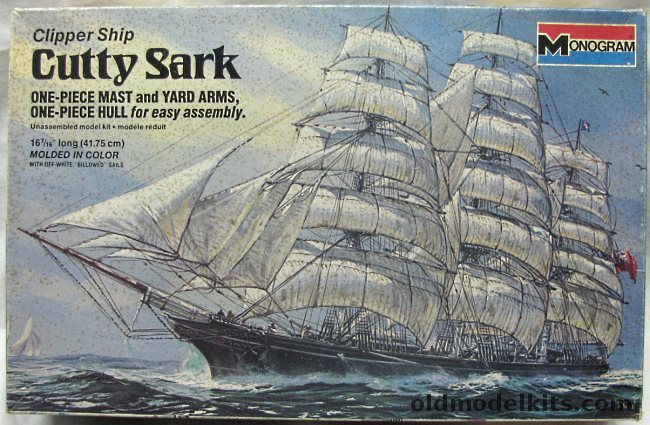 Monogram Cutty Sark Clipper Ship, 3500 plastic model kit